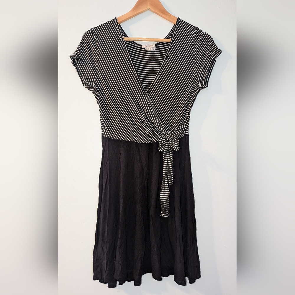 B&W Wrap Dress